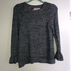 Adorable navy ruffle sleeve cardigan | Loft M